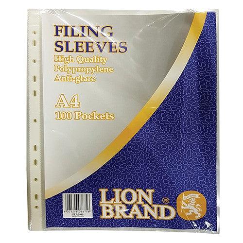 FILING SLEEVES A4 40mic LION 100S– Shop4Deals